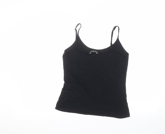 Preworn Womens Black Basic T-Shirt Size 14