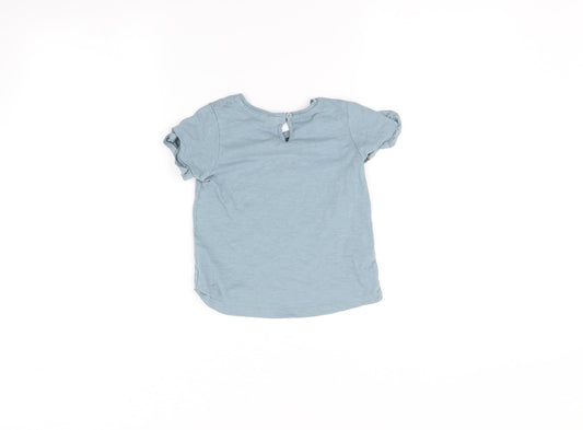 TU Girls Blue Basic T-Shirt Size 3-4 Years