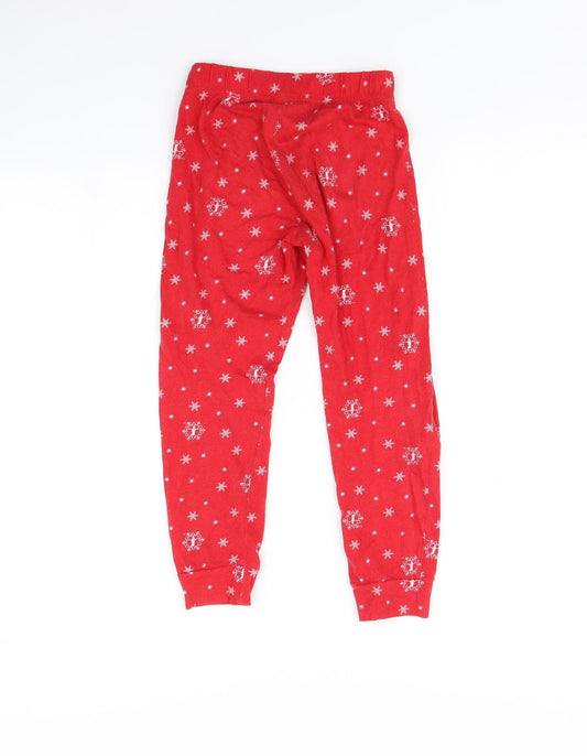 elf on the shelf Girls Red Pyjama Pants Size 7-8 Years