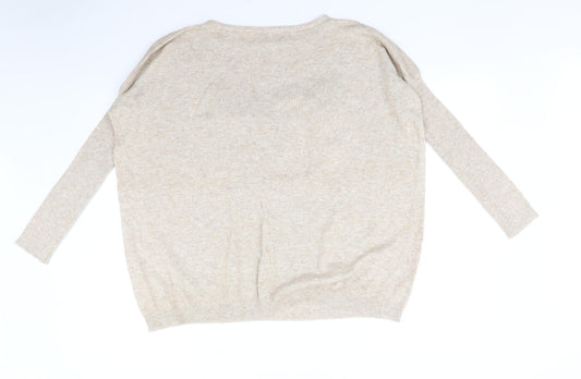 Mirami Womens Beige Pullover Jumper Size M