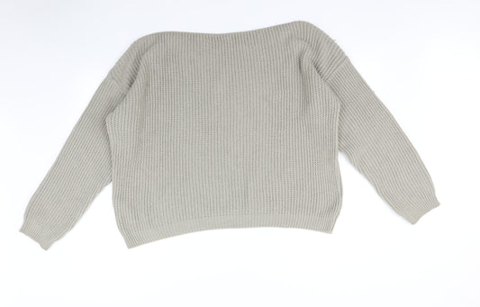 Missguided Womens Beige Pullover Jumper Size M