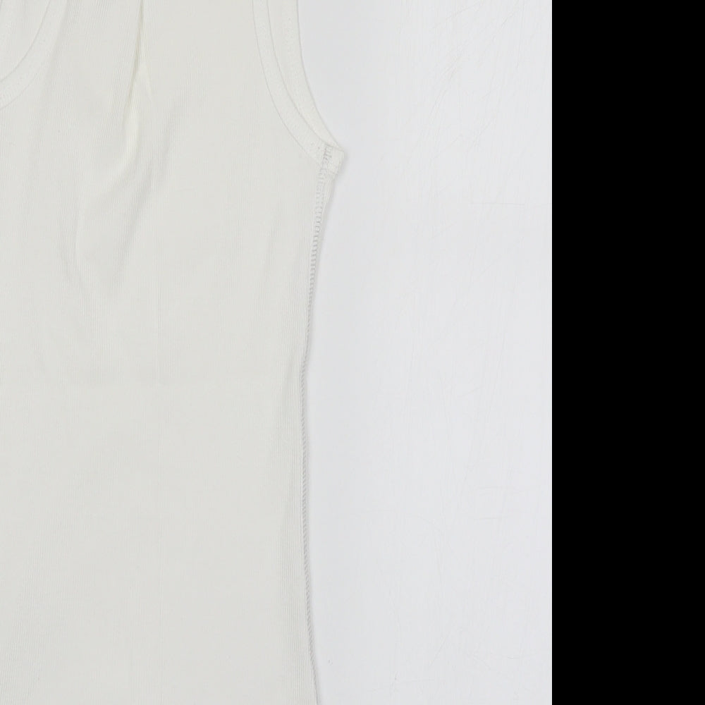 E-vie Womens White Basic Tank Size 12