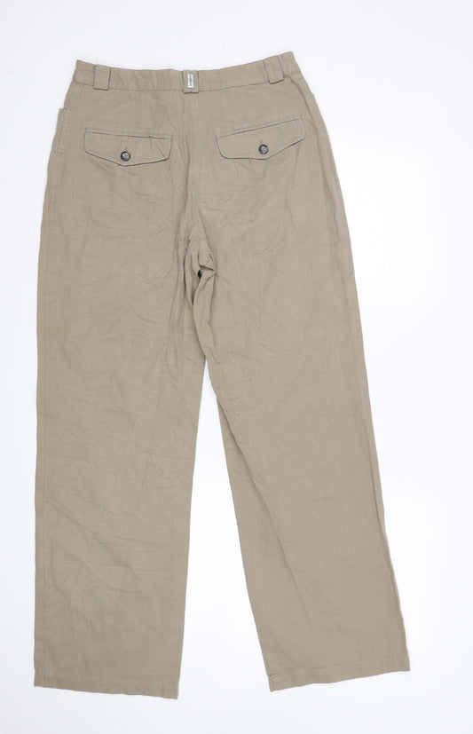 Kellerman Womens Beige Straight Jeans Size 12 L30 in