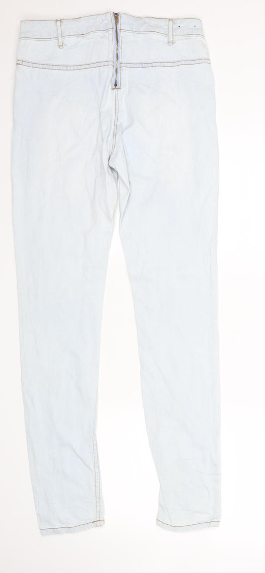 H&M Womens Blue Skinny Jeans Size 8 L30 in