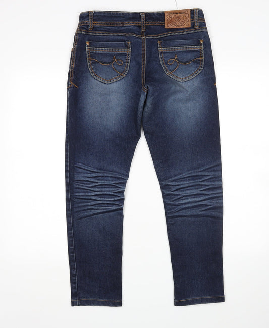 Yessica Womens Blue Skinny Jeans Size 10 L27 in