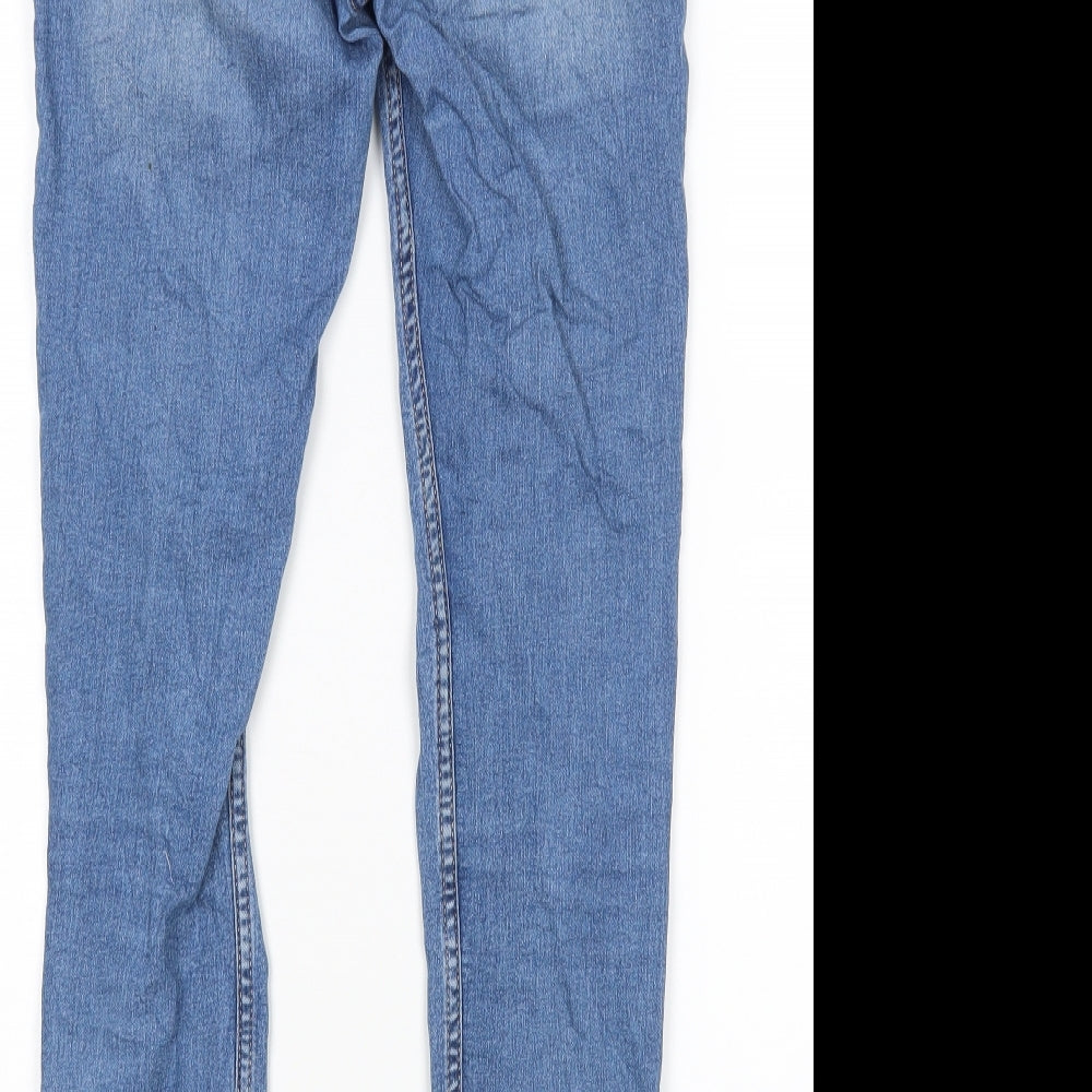 H&M Womens Blue Skinny Jeans Size 10 L29 in