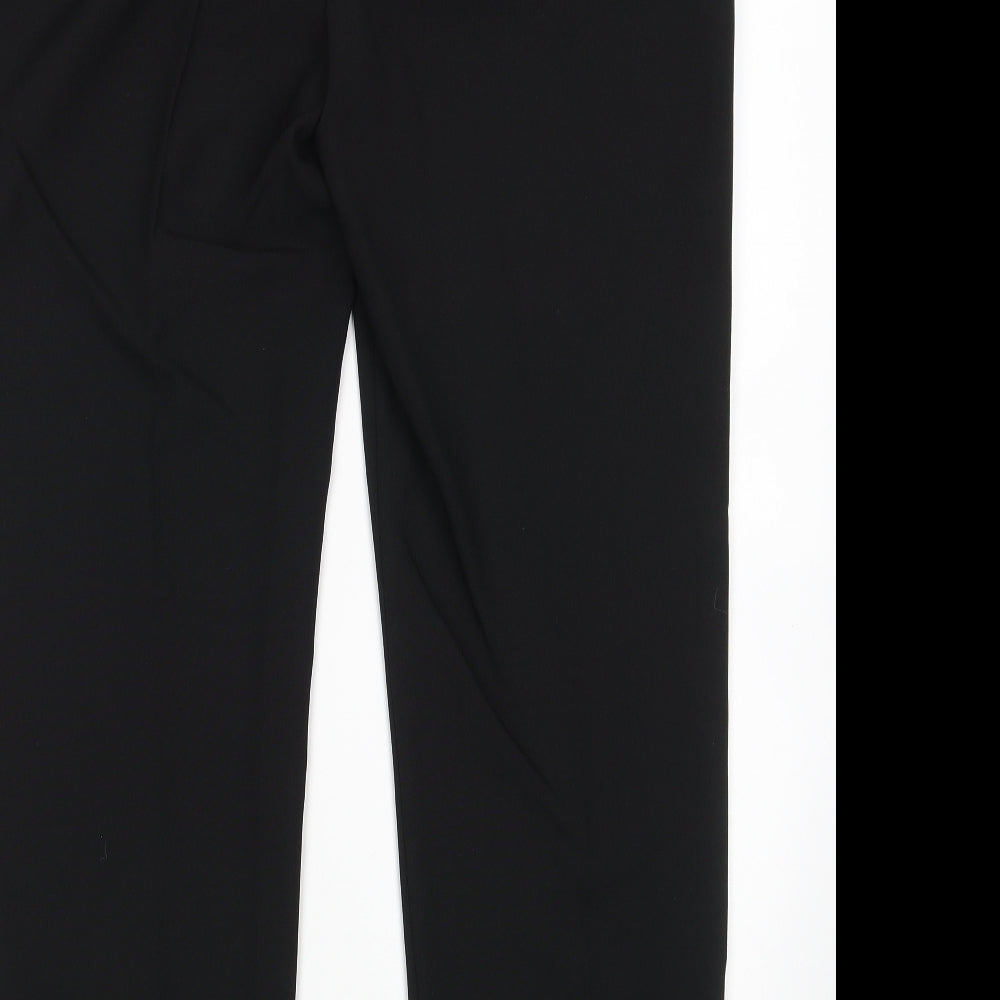 Preworn Womens Black Trousers Size 16 L29 in