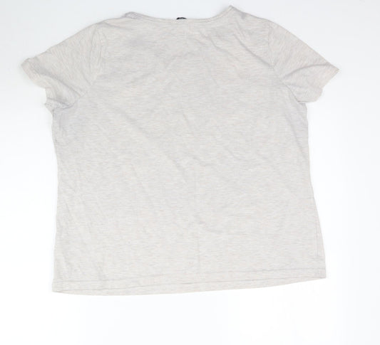 Bonmarché Womens Grey Basic T-Shirt Size 2 - Elephant
