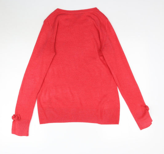 Dorothy Perkins Womens Pink Knit Pullover Jumper Size 10