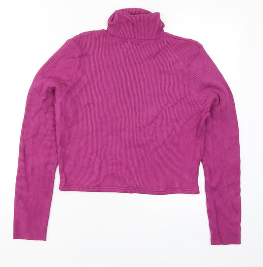Preworn Womens Pink Knit Pullover Jumper Size L
