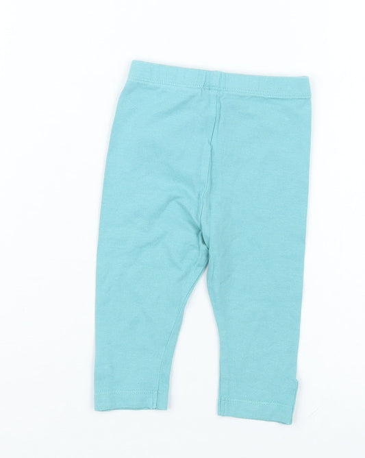 Mothercare Girls Blue Capri Trousers Size 3-6 Months