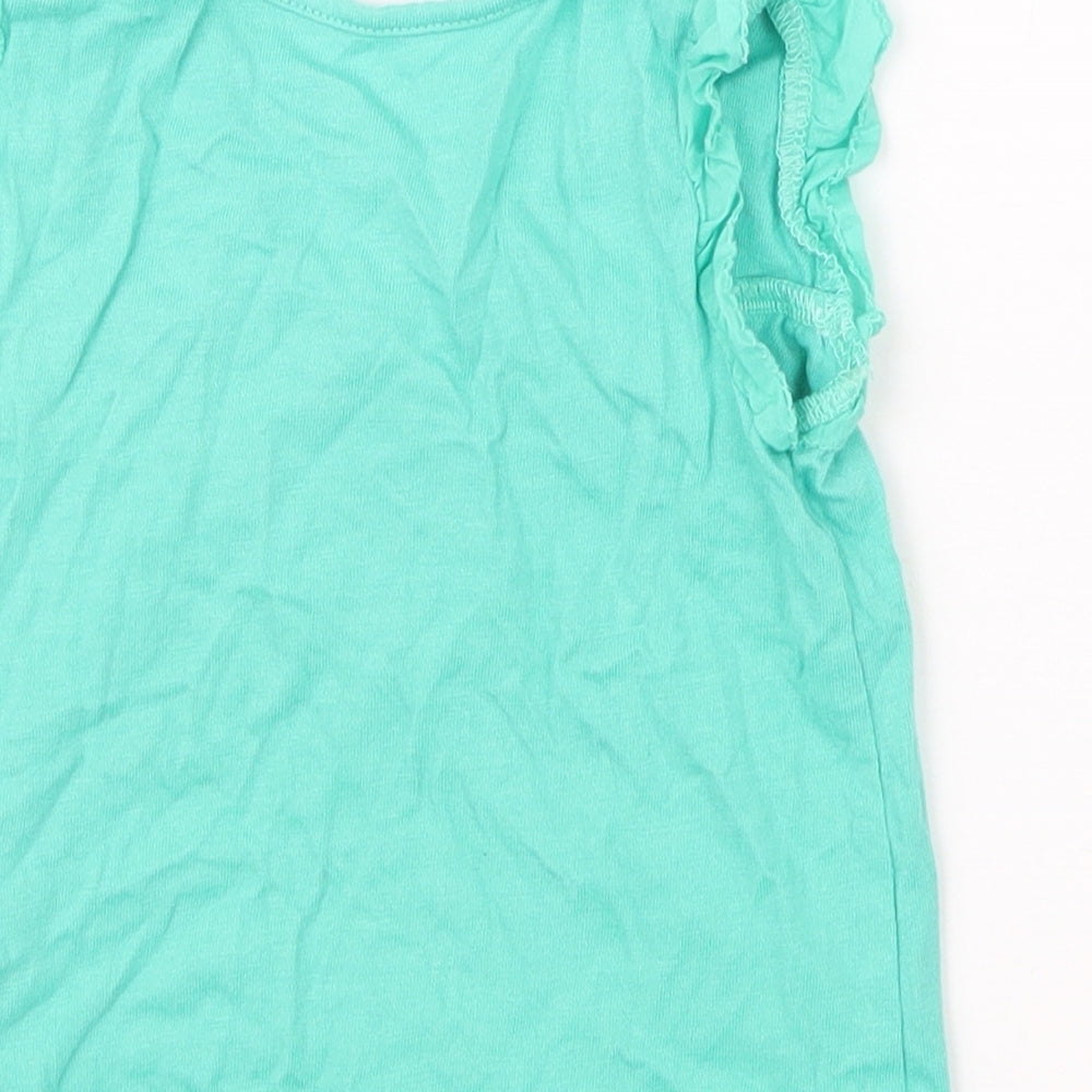 Gap Girls Green Basic T-Shirt Size 12-18 Months