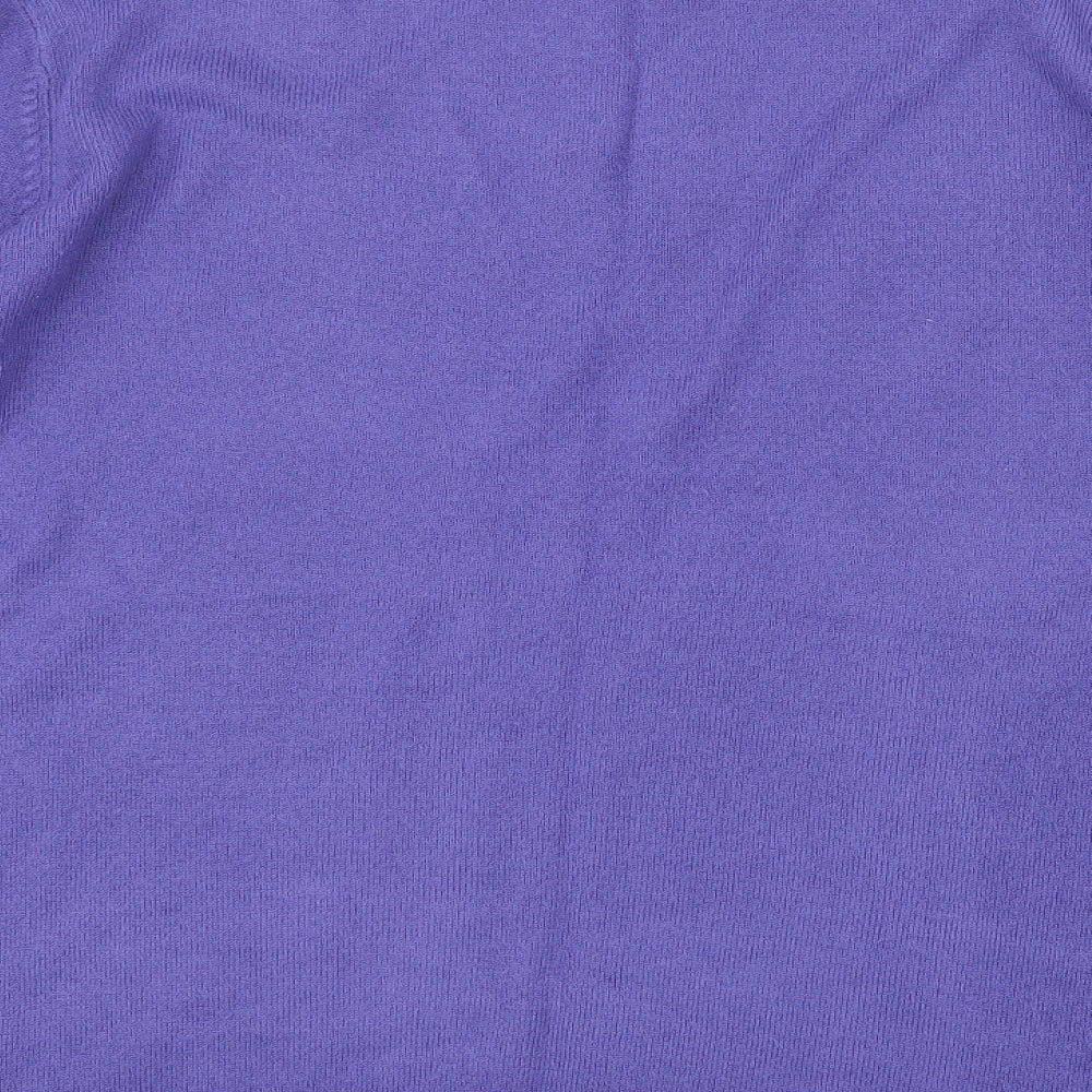 BM Womens Purple Knit Pullover Jumper Size L