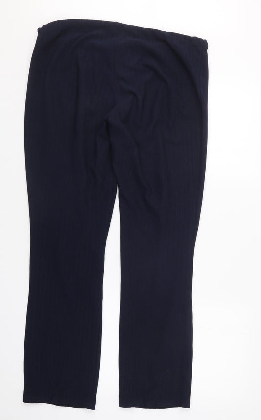 Preworn Womens Blue Trousers Size 14 L29.5 in