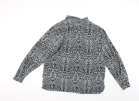 Kiwi Womens Multicoloured Animal Print Basic Button-Up Size XL