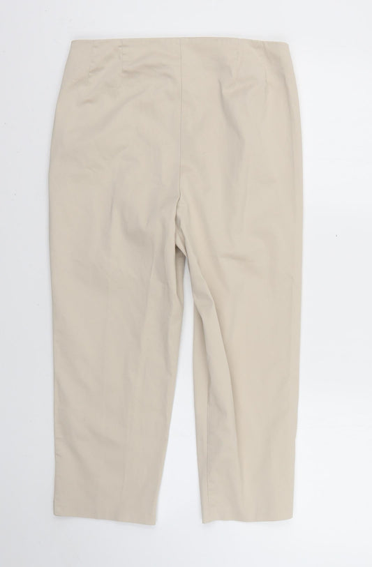 m&S Womens Beige Trousers Size 10 L26 in