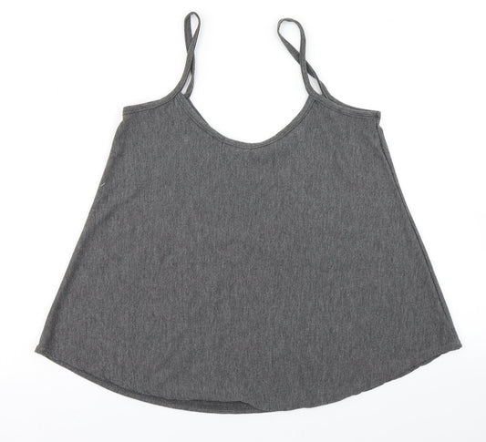 Boohoo Womens Grey Camisole T-Shirt Size 8
