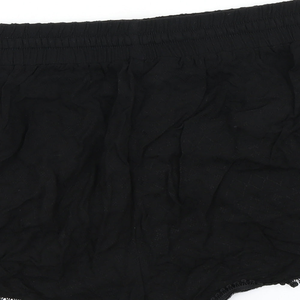 New Look Womens Black Hot Pants Shorts Size 10