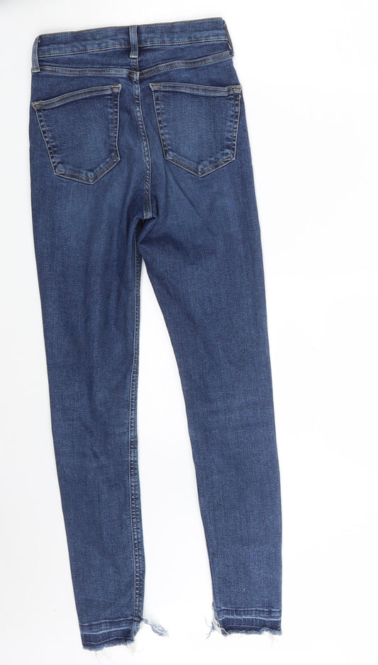 Topshop Womens Blue Denim Skinny Jeans Size 24 in L28 in