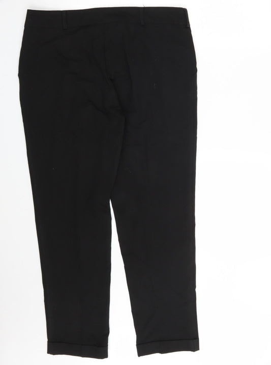 New Look Womens Black Trousers Size 14 L29 in