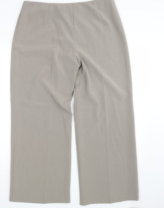 M&S Womens Beige Dress Pants Trousers Size 16 L28 in