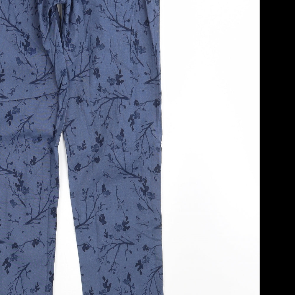 Preworn Womens Blue Floral Denim Straight Jeans Size 30 in L31 in