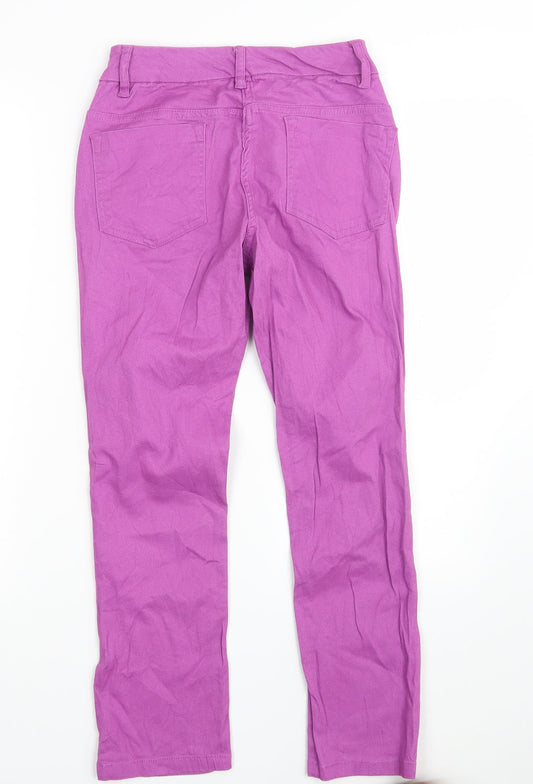 F&F Womens Purple Denim Straight Jeans Size 6 L24 in