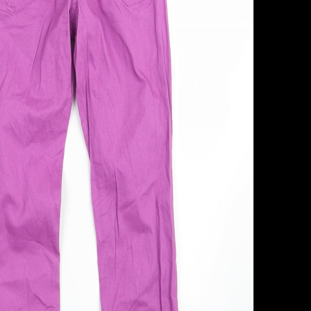 F&F Womens Purple Denim Straight Jeans Size 6 L24 in