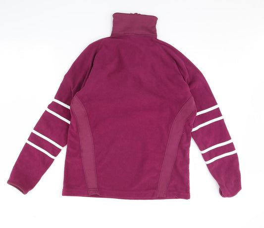 Crane Sports Womens Purple Fleece Henley Jumper Size M