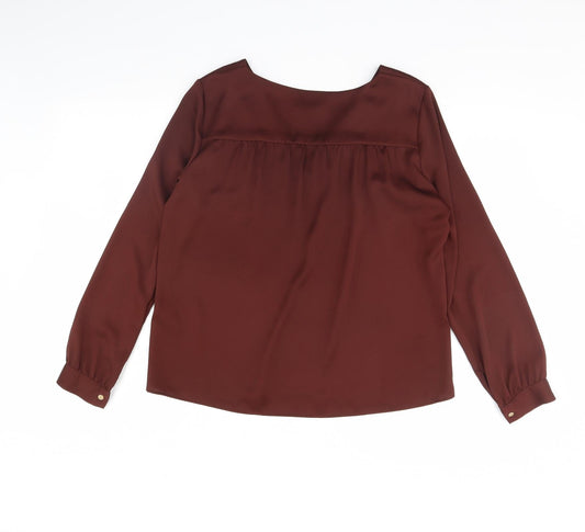 H&M Womens Brown Basic Blouse Size 10
