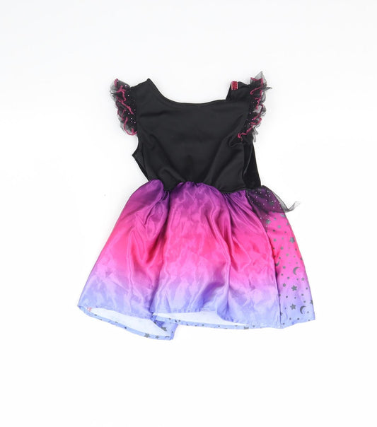 George Girls Black Fit & Flare Size 12 Months - halloween