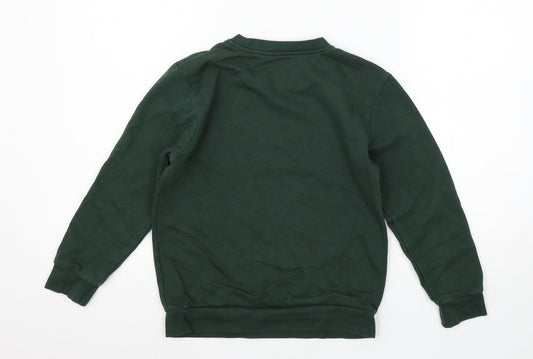 George Boys Green Jersey Pullover Sweatshirt Size 8-9 Years