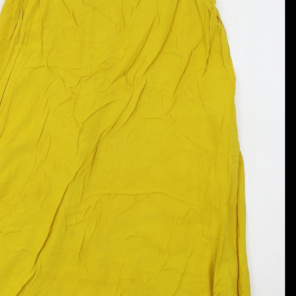 Preworn Womens Yellow Basic Blouse Size M