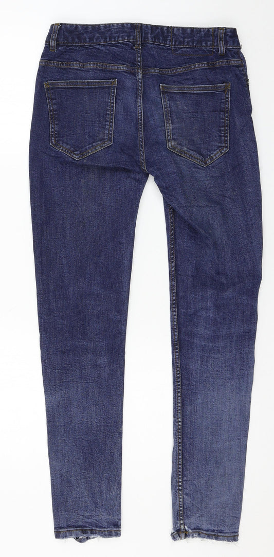 Denim & Co. Womens Blue Denim Straight Jeans Size 30 in L29 in