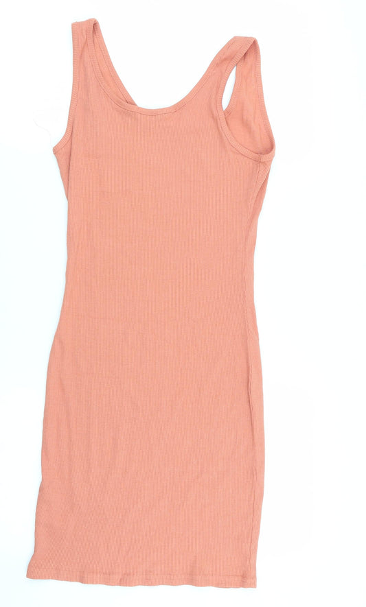 Boohoo Womens Orange Fit & Flare Size 10