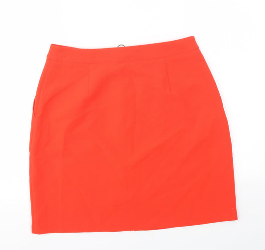 Preworn Womens Red A-Line Skirt Size 32 in