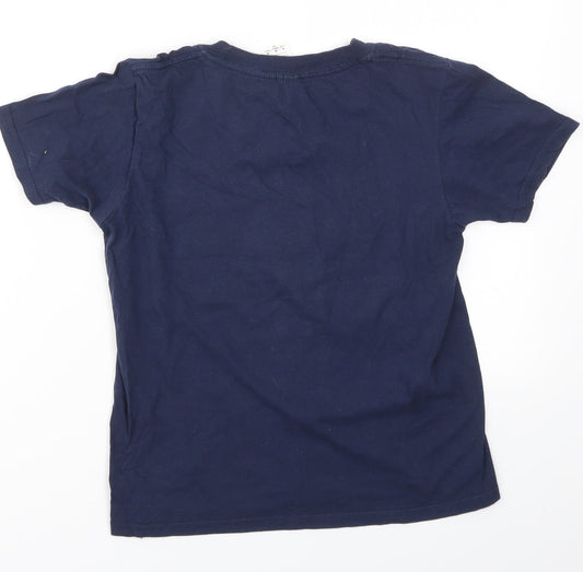 Gildan Boys Blue Geometric Basic T-Shirt Size M