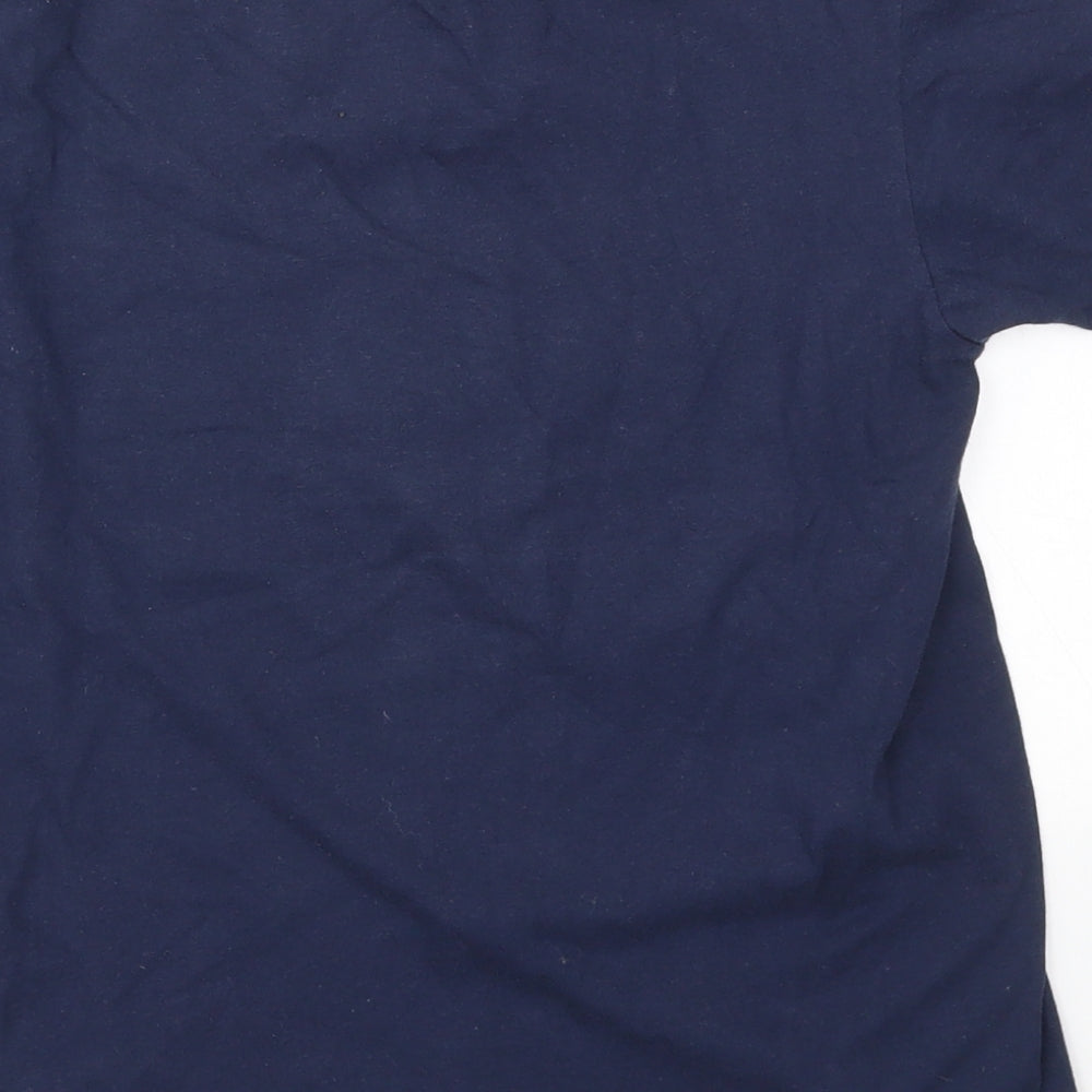 Gildan Boys Blue Geometric Basic T-Shirt Size M