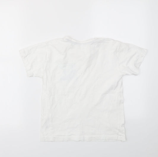 SG Boys White Basic T-Shirt Size 7-8 Years