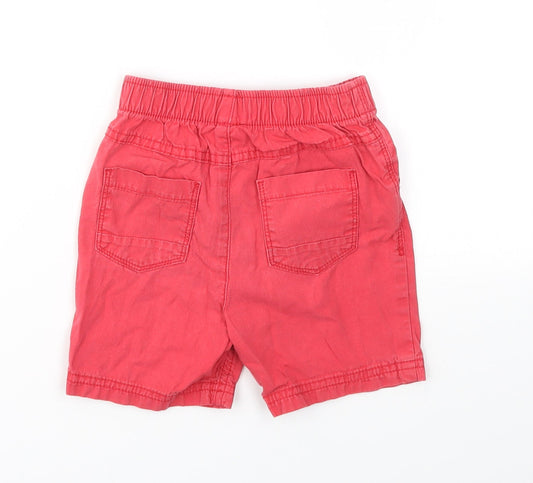 George Boys Red Cargo Shorts Size 2-3 Years