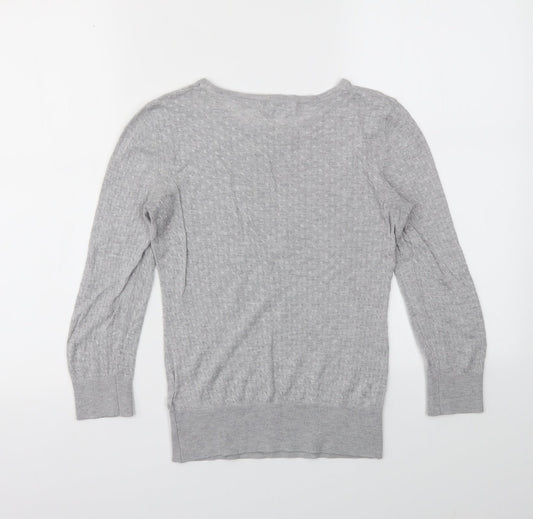 H&M Girls Grey Pullover Jumper Size XS