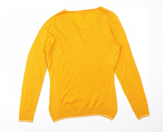 Globus Womens Yellow Pullover Jumper Size L