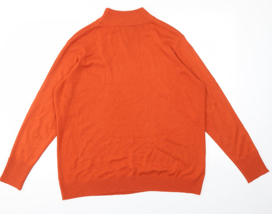 ISLE Womens Orange Pullover Jumper Size XL
