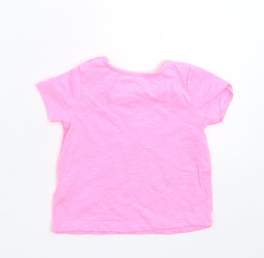 F&F Girls Pink Basic T-Shirt Size 6-9 Months