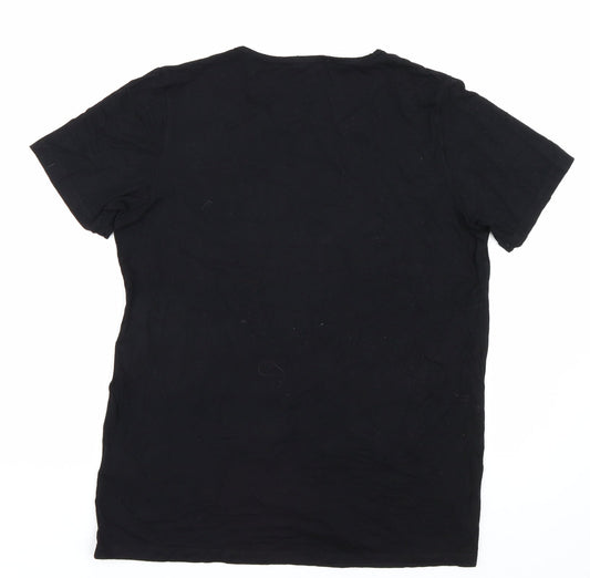 Boohoo Womens Black Basic T-Shirt Size 12