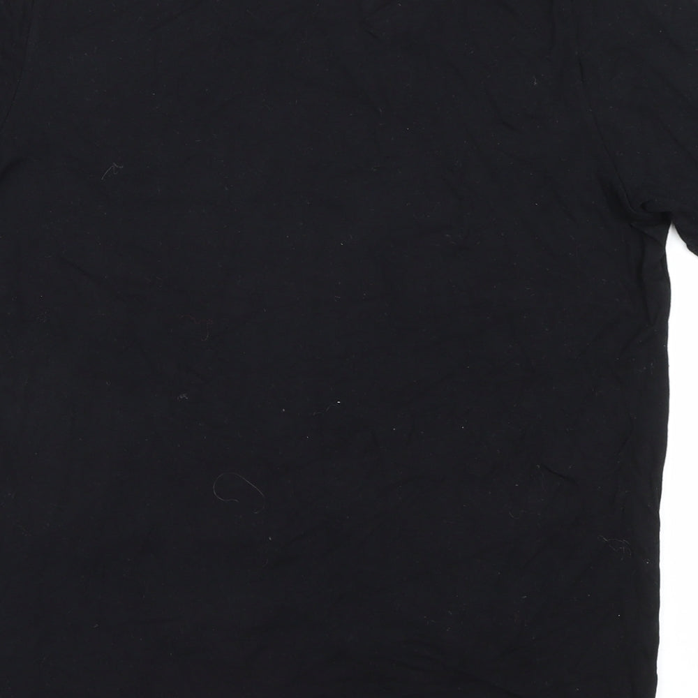 Boohoo Womens Black Basic T-Shirt Size 12