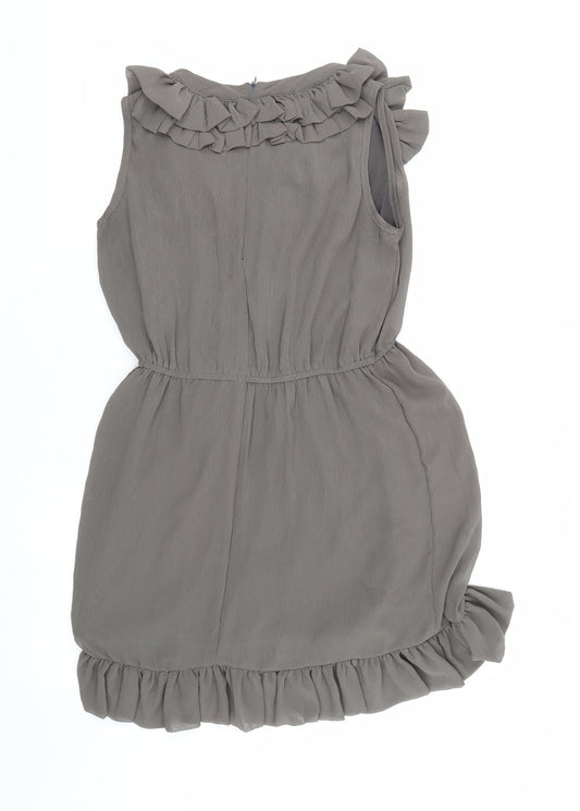 Purple Womens Grey Fit & Flare Size M