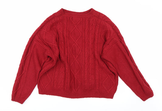 Papaya Womens Red Pullover Jumper Size L