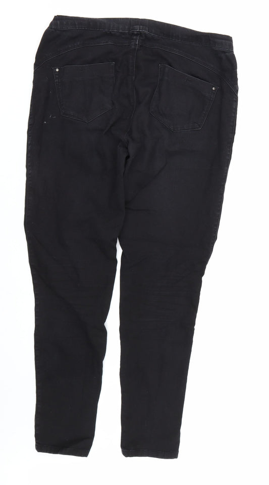 Denim co Womens Black Denim Jegging Jeans Size 12 L28 in