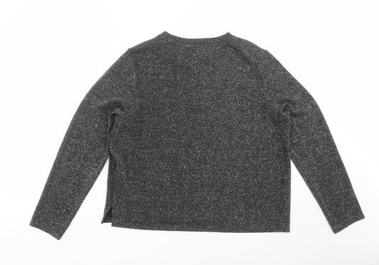 Divided by H&M Womens Black Pullover Jumper Size S - glittery